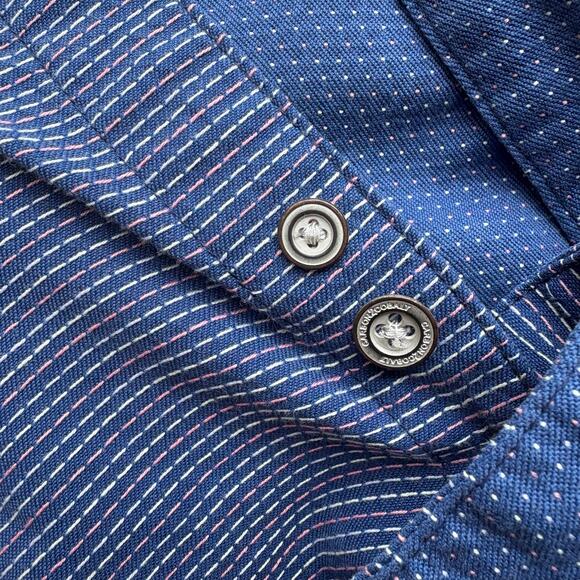 Carbon 2 Cobalt Blue Shirt Sz XL Pointillism Button Up Casual Classic - Picture 10 of 10